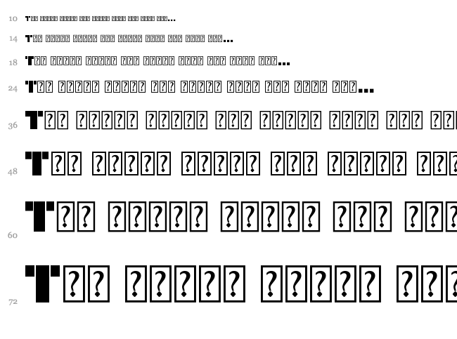 Galaxy Corps font waterfall